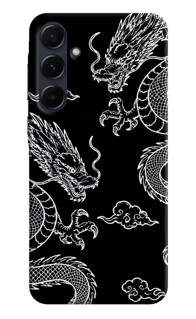 Twin Dragons Samsung A35 5G Hard Case Back Cover by Casekaro