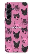 Pink Cats Samsung A35 5G Hard Case Back Cover by Casekaro