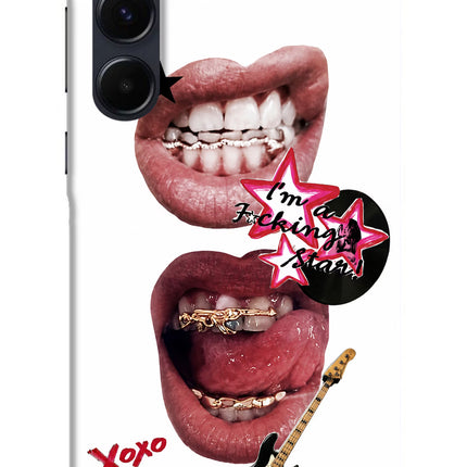 Rockstar Samsung A35 5G Hard Case Back Cover by Casekaro