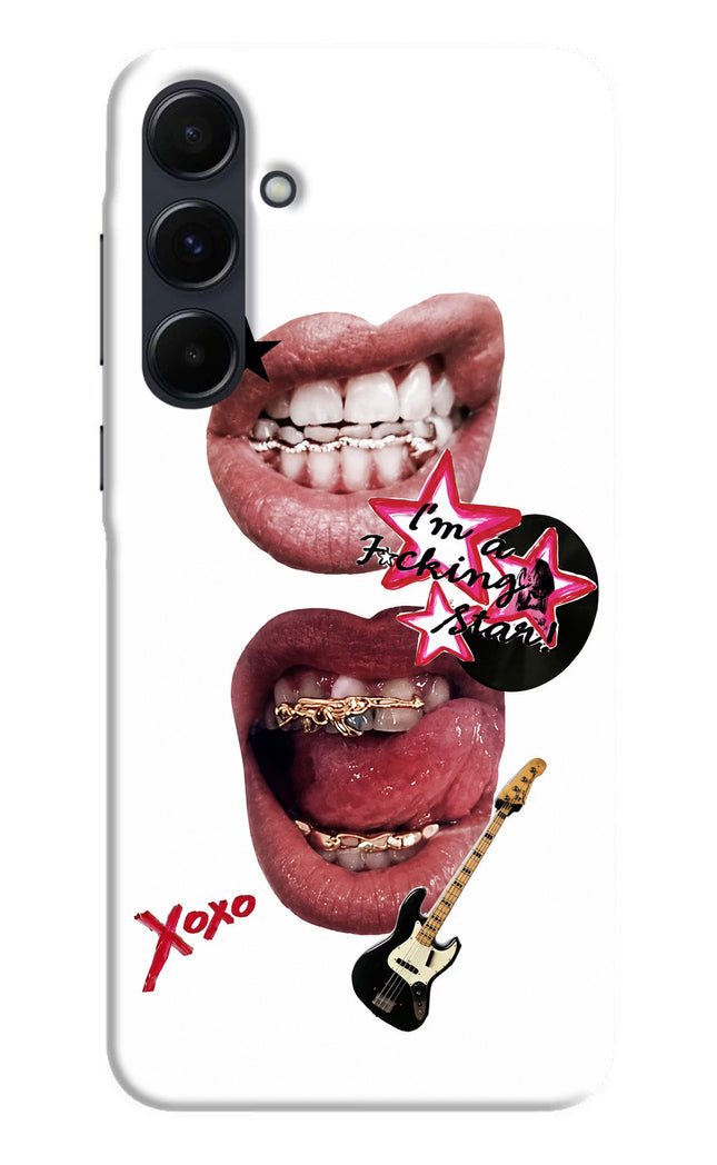 Rockstar Samsung A35 5G Hard Case Back Cover by Casekaro