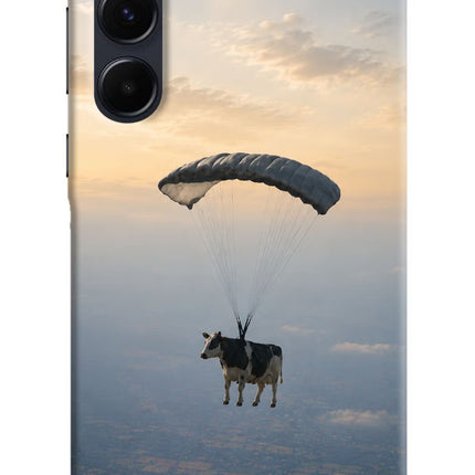 Skydiving Cow Samsung A35 5G Hard Case Back Cover by Casekaro