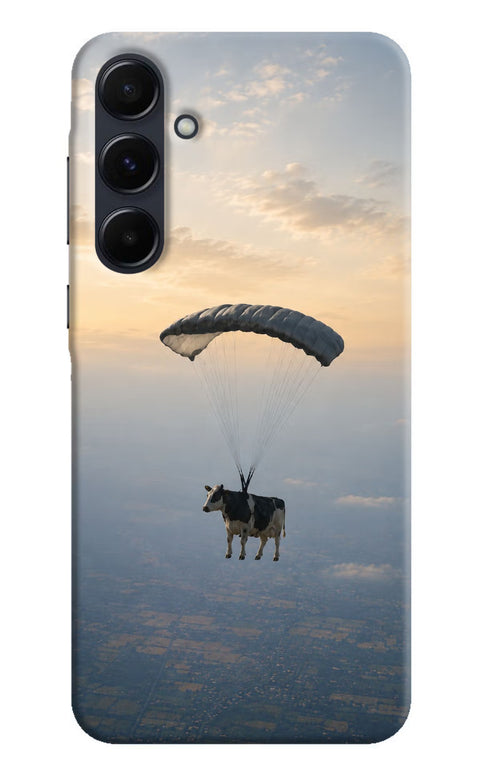 Skydiving Cow Samsung A35 5G Back Cover