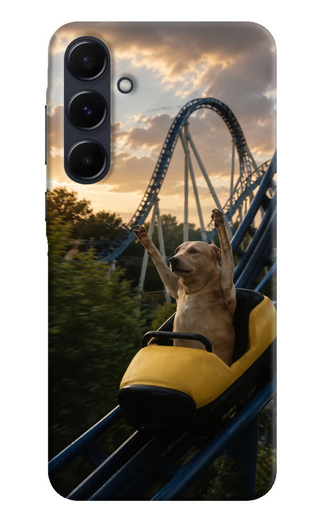 Rollercoaster Dog Samsung A35 5G Hard Case Back Cover by Casekaro