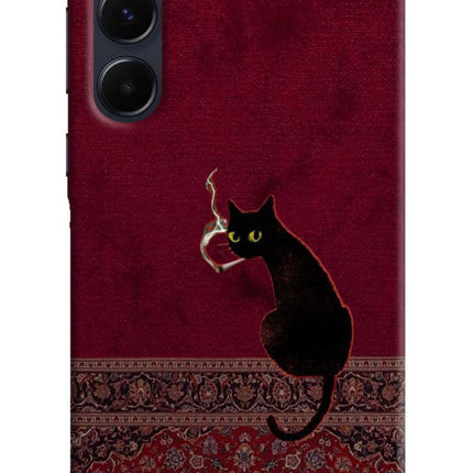 Midnight Cat Samsung A35 5G Hard Case Back Cover by Casekaro