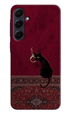 Midnight Cat Samsung A35 5G Hard Case Back Cover by Casekaro