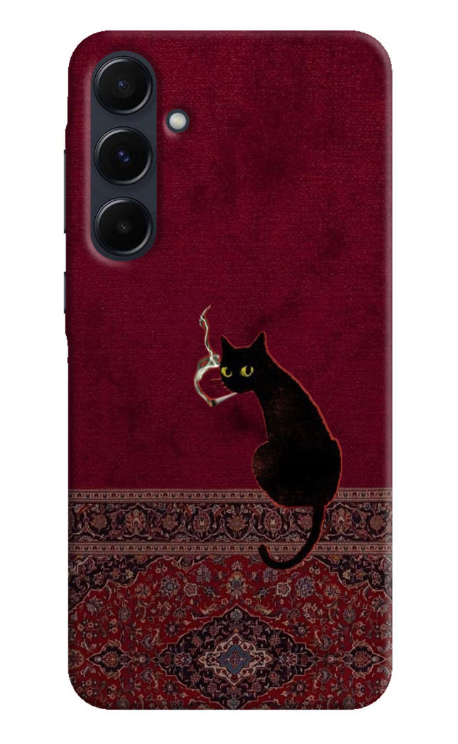 Midnight Cat Samsung A35 5G Hard Case Back Cover by Casekaro