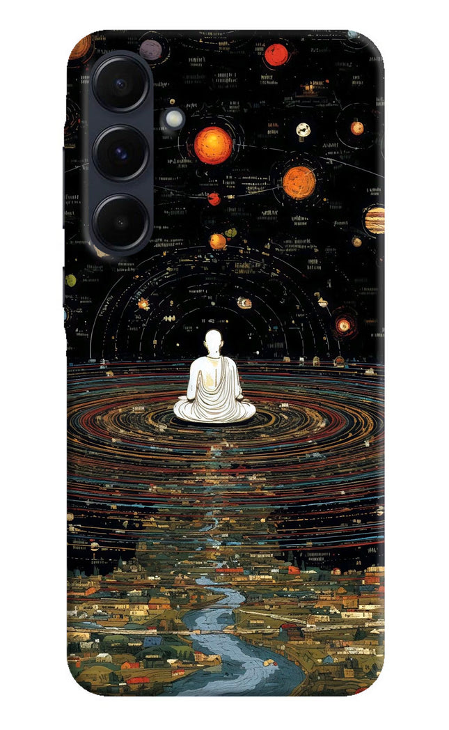 Space Monk Samsung A35 5G Hard Case Back Cover by Casekaro