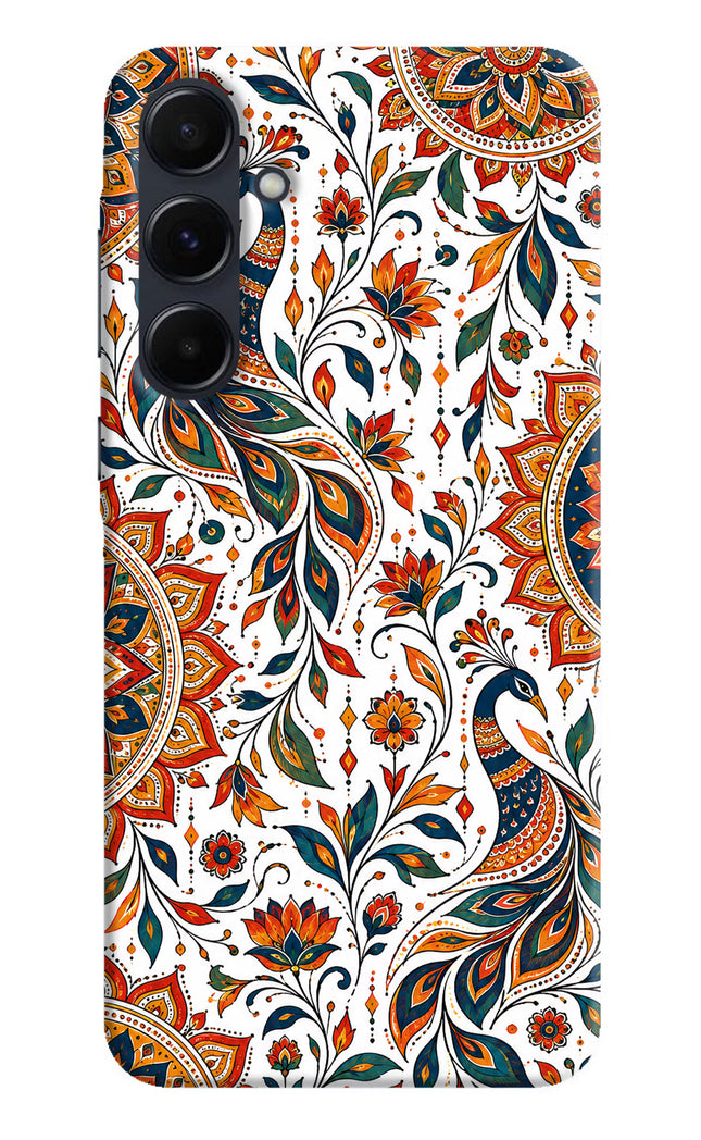 White Mayura Samsung A35 5G Hard Case Back Cover by Casekaro