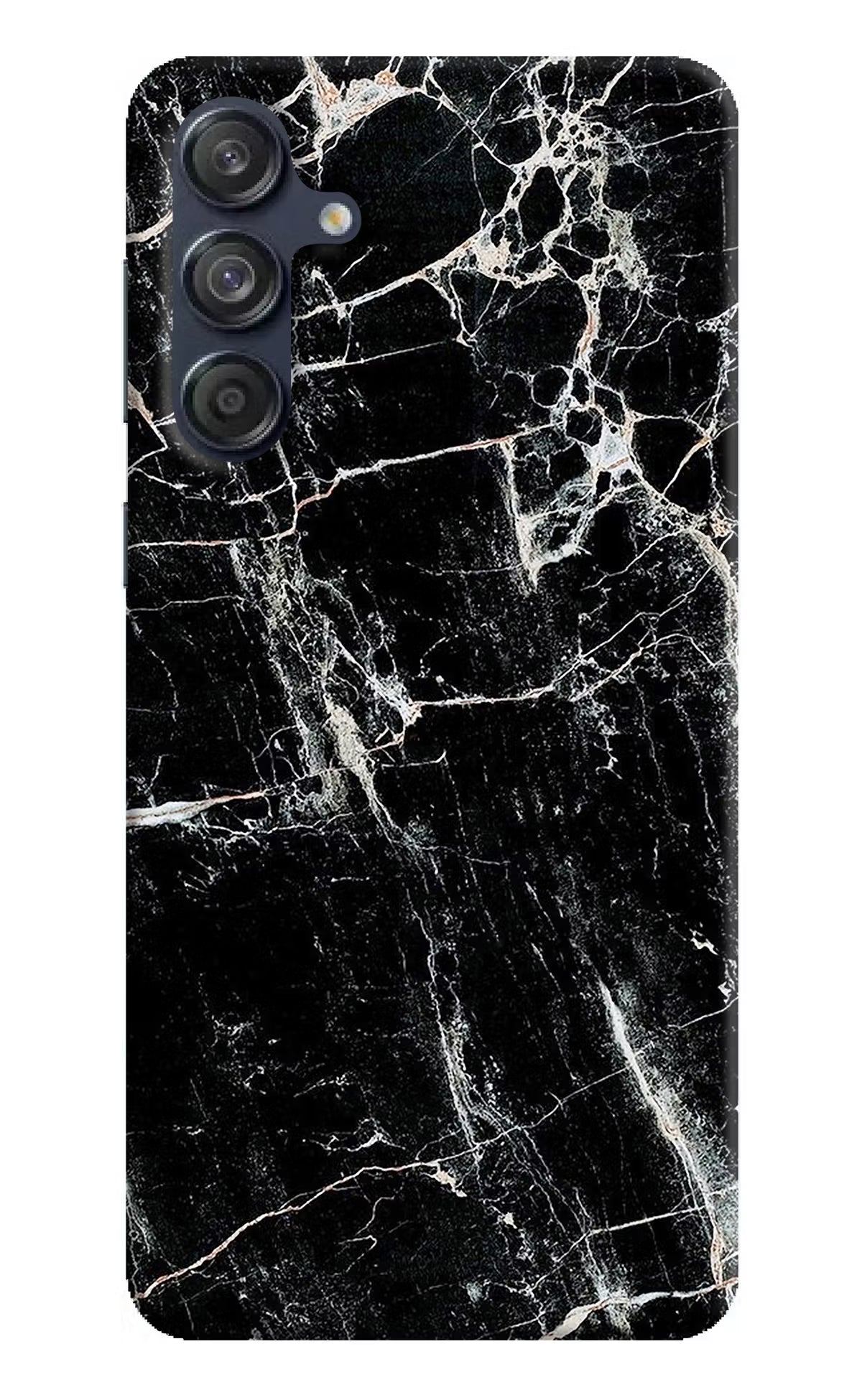 Black Marble Texture Samsung M55 5G Hard Case Back Cover by Casekaro