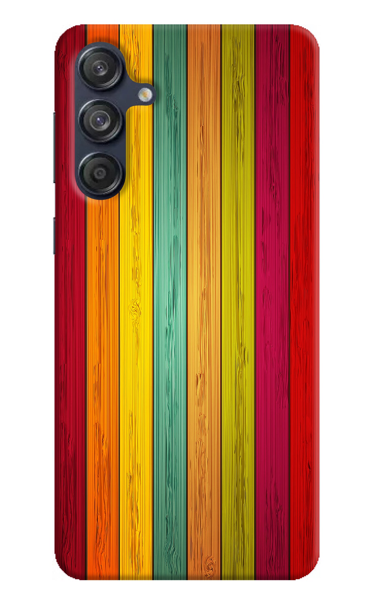 Multicolor Wooden Samsung M55 5G Back Cover