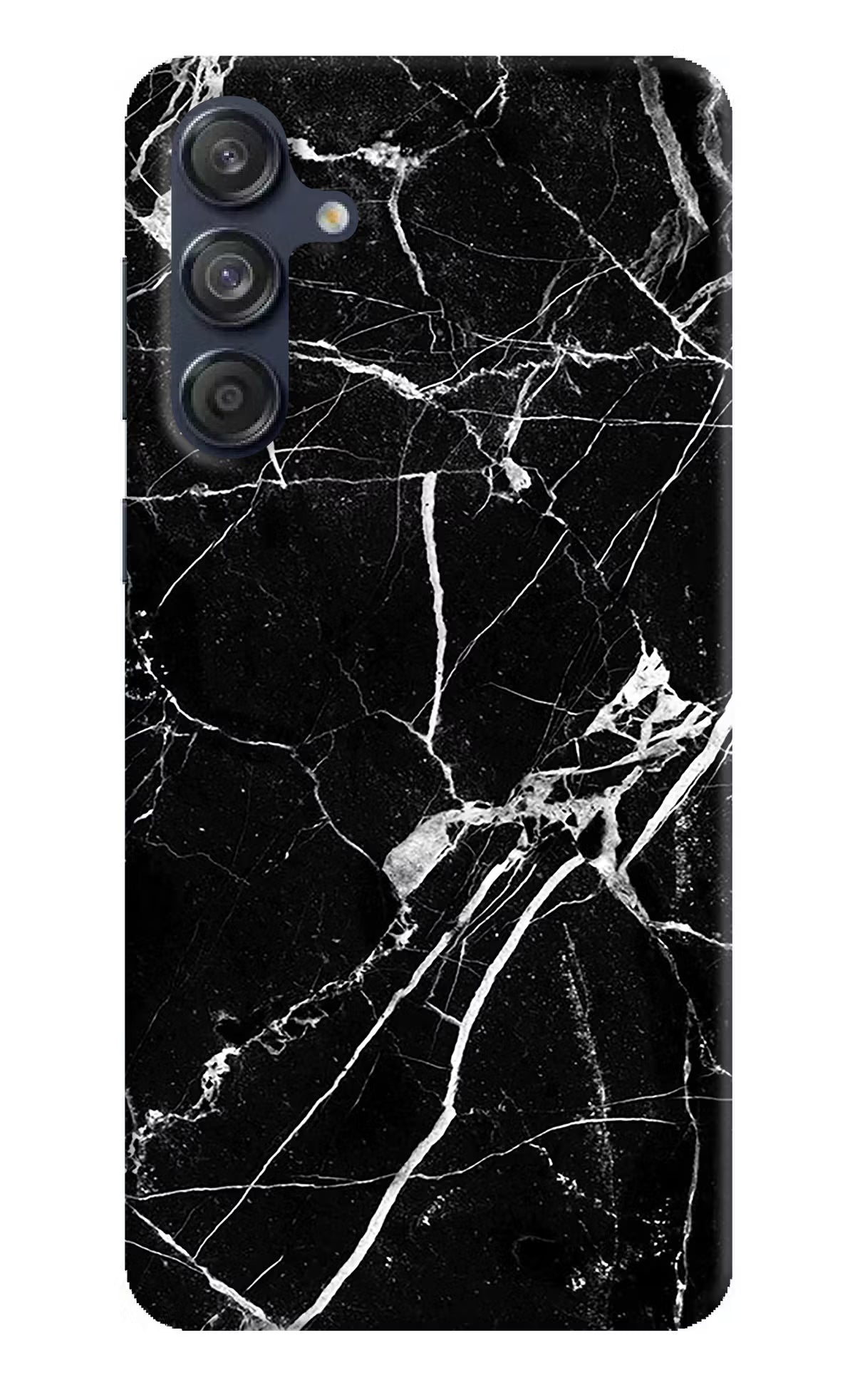 Black Marble Pattern Samsung M55 5G Hard Case Back Cover by Casekaro