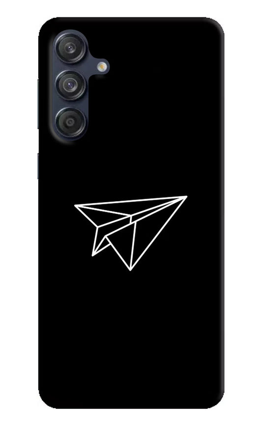 Paper Plane White Samsung M55 5G Hard Case Back Cover by Casekaro