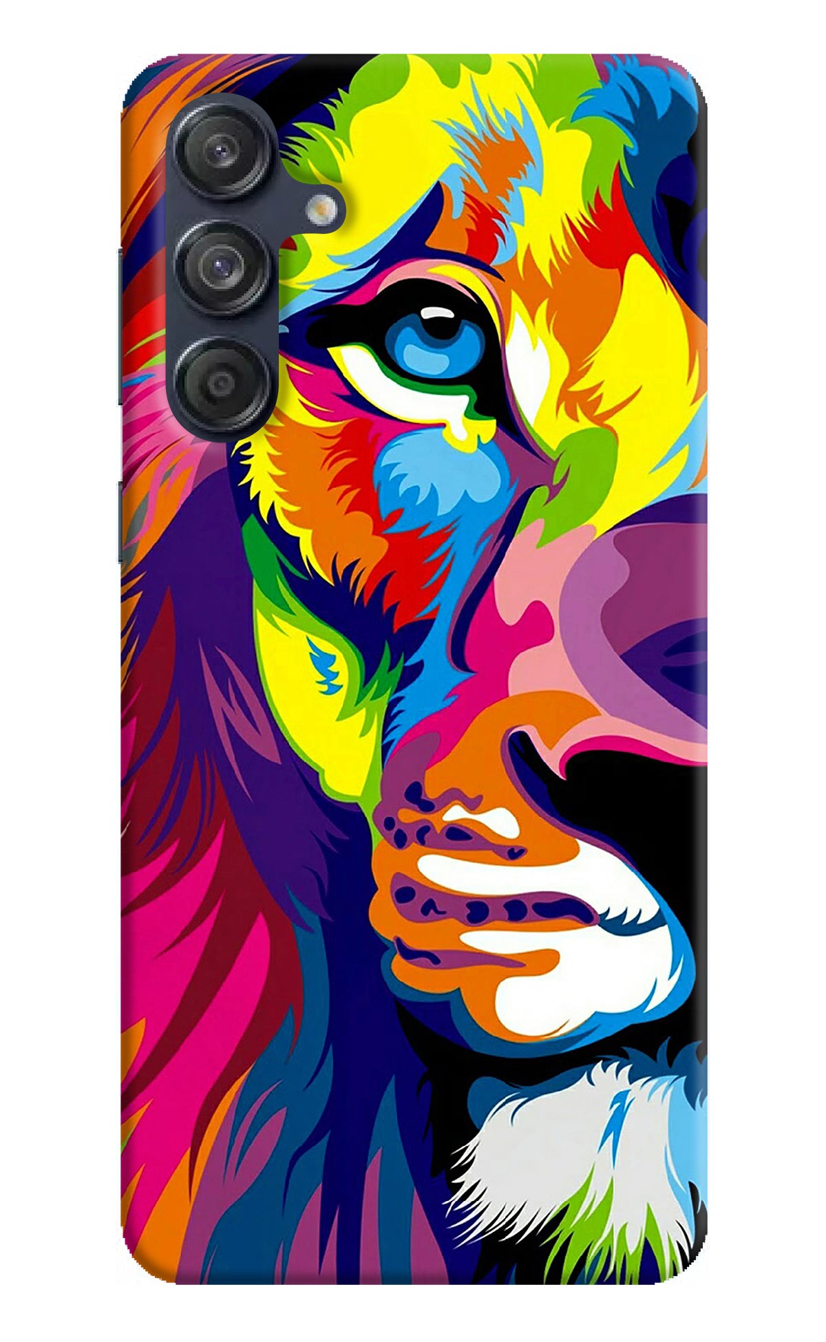 Lion Half Face Samsung M55 5G Back Cover