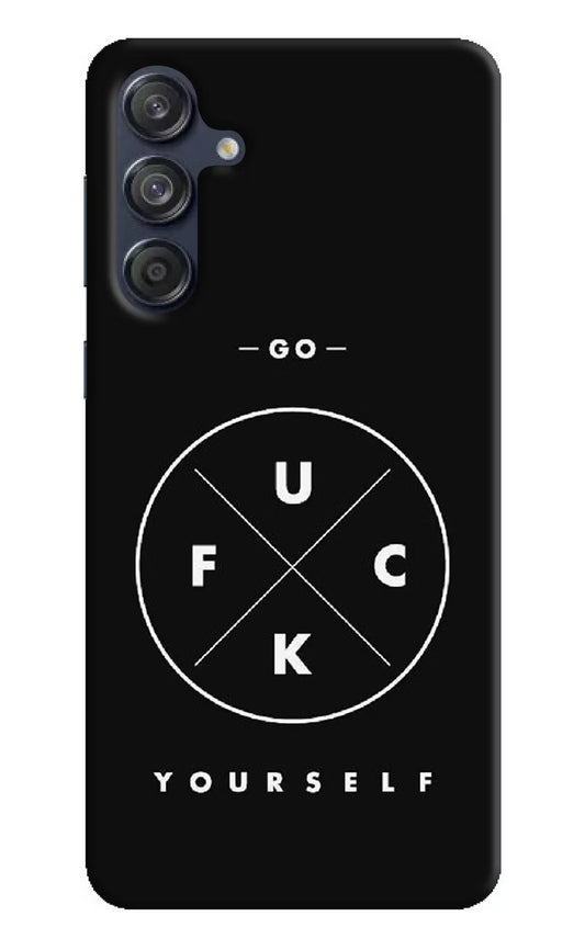 Go Fuck Yourself Samsung M55 5G Hard Case Back Cover by Casekaro
