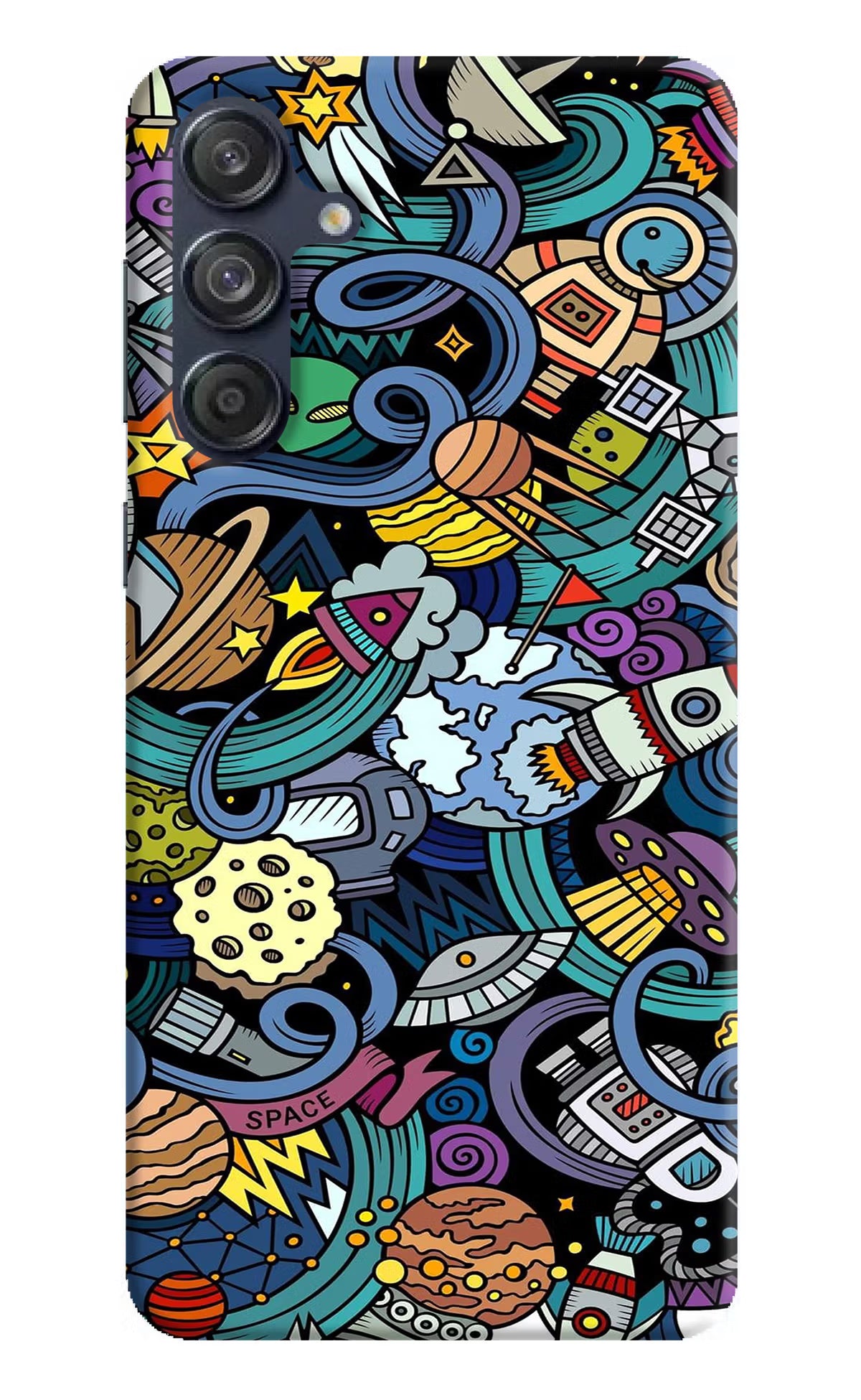 Space Abstract Samsung M55 5G Hard Case Back Cover by Casekaro