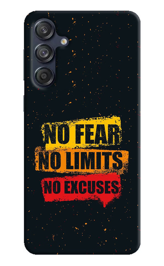 No Fear No Limits No Excuse Samsung M55 5G Hard Case Back Cover by Casekaro