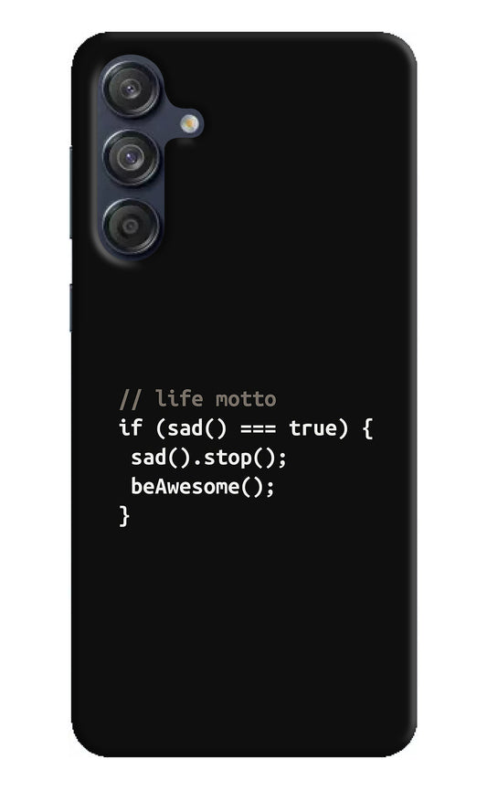 Life Motto Code Samsung M55 5G Back Cover