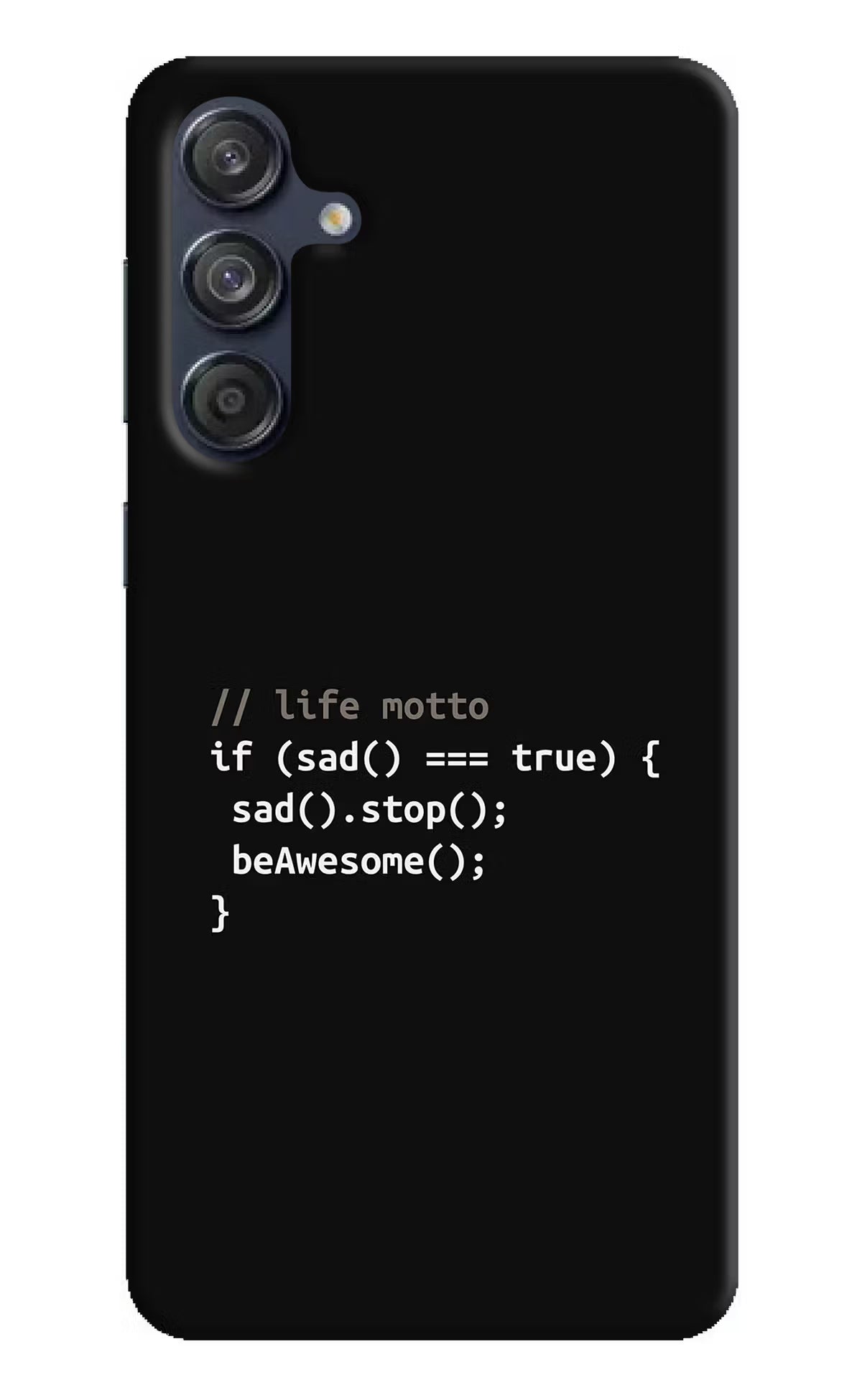 Life Motto Code Samsung M55 5G Hard Case Back Cover by Casekaro