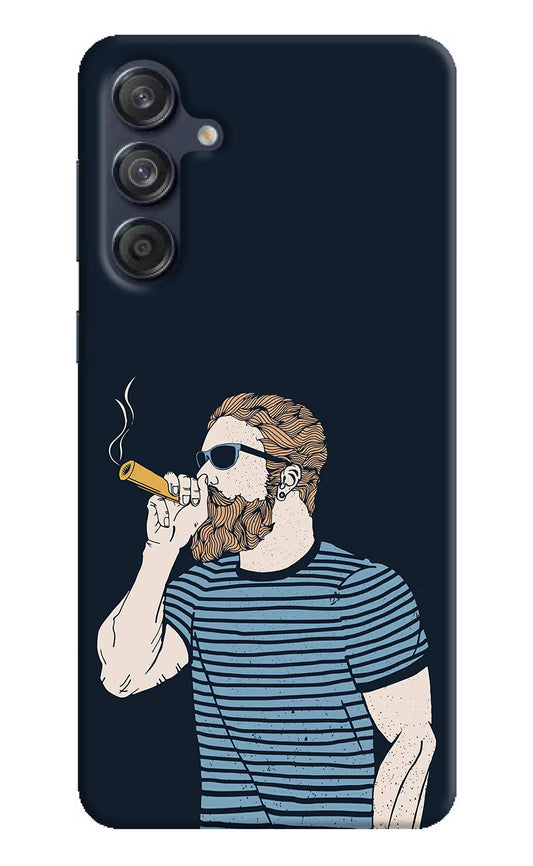 Smoking Samsung M55 5G Hard Case Back Cover by Casekaro