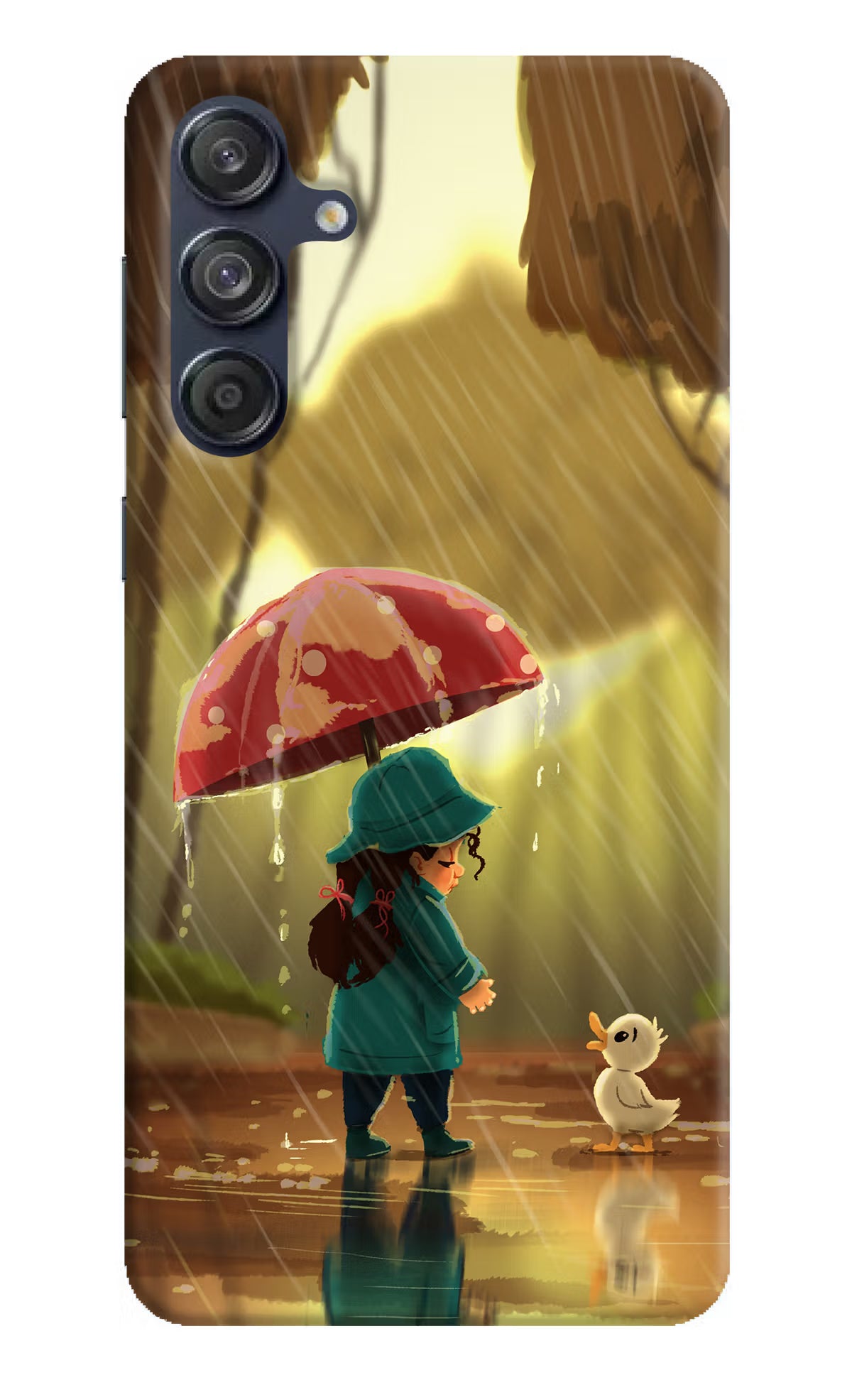 Rainy Day Samsung M55 5G Hard Case Back Cover by Casekaro