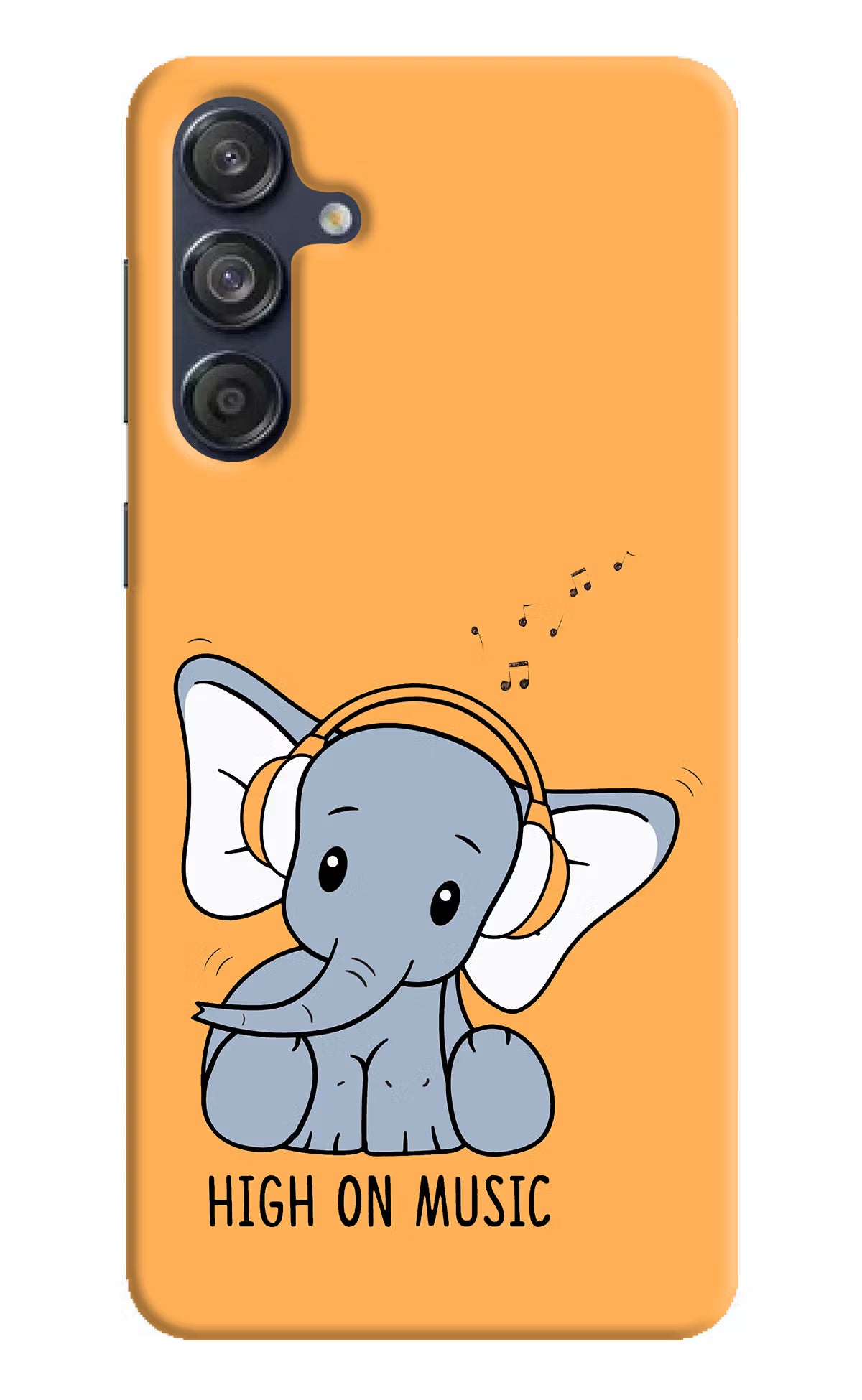 High On Music Samsung M55 5G Hard Case Back Cover by Casekaro