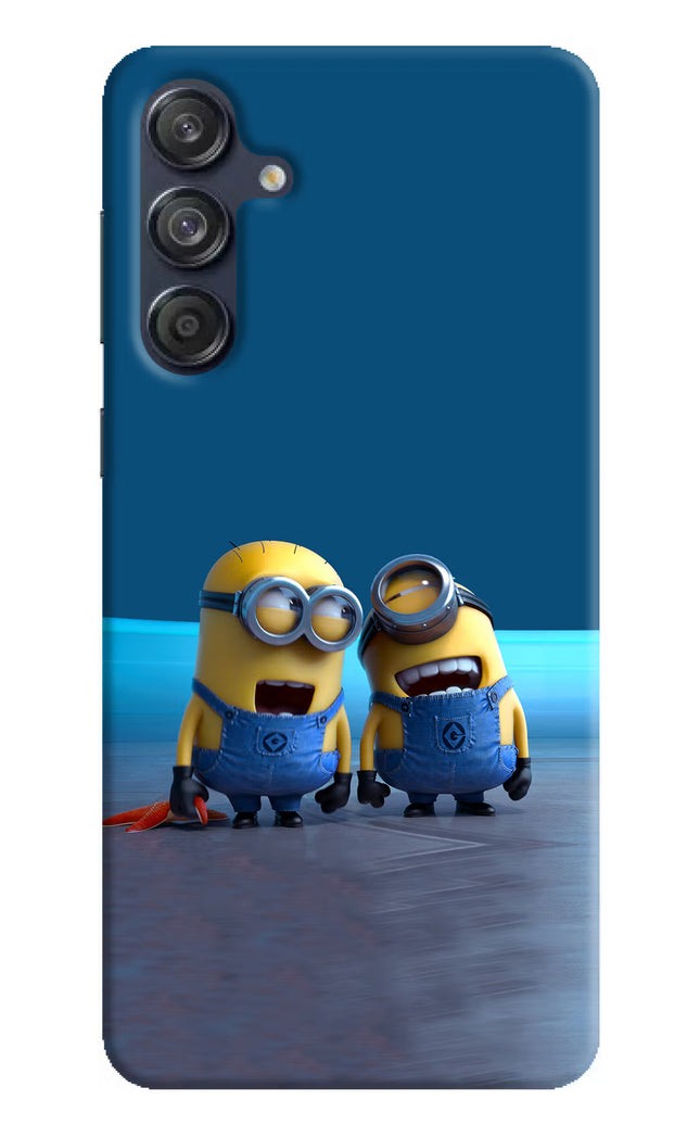 Minion Laughing Samsung M55 5G Hard Case Back Cover by Casekaro