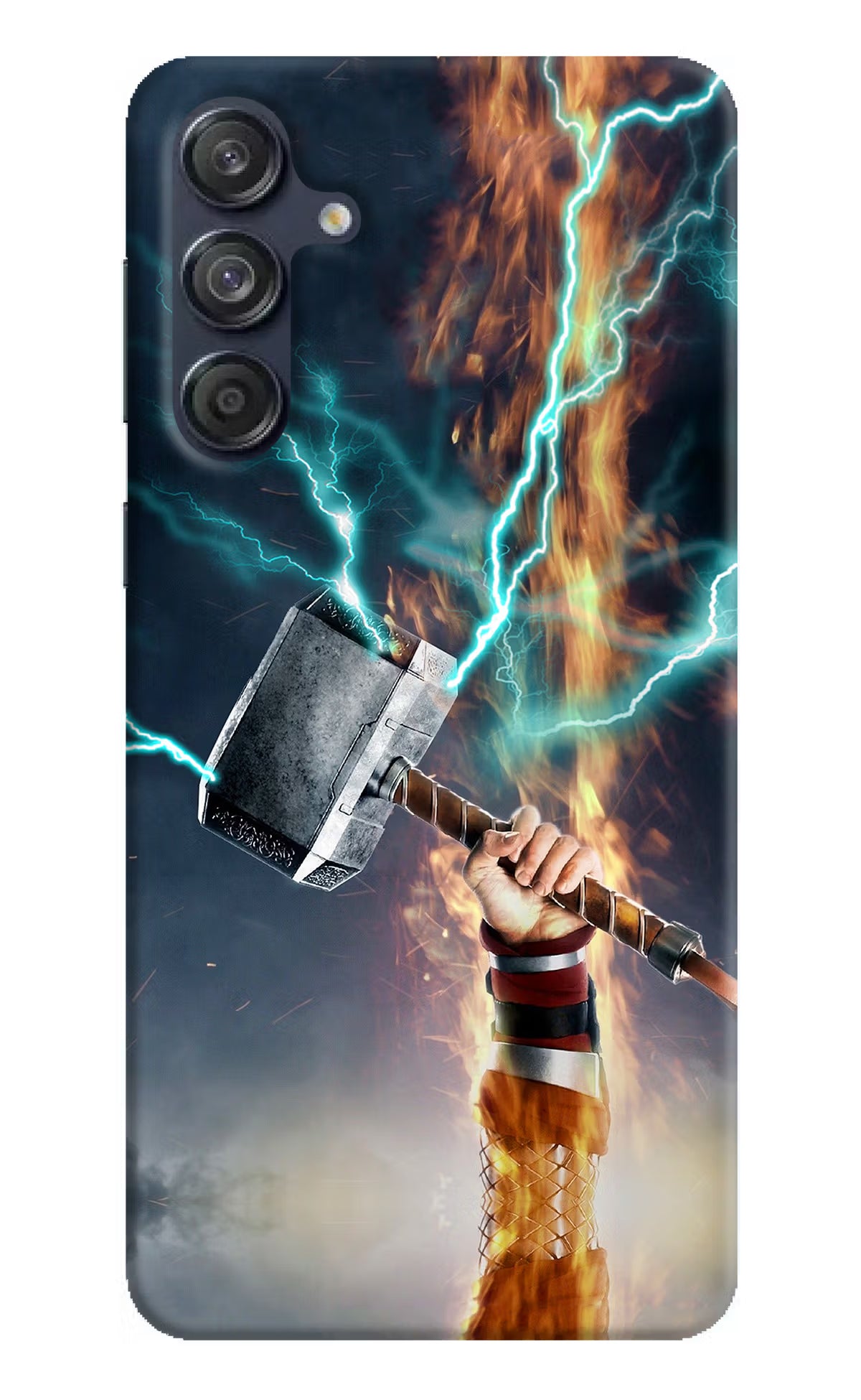 Thor Hammer Mjolnir Samsung M55 5G Hard Case Back Cover by Casekaro