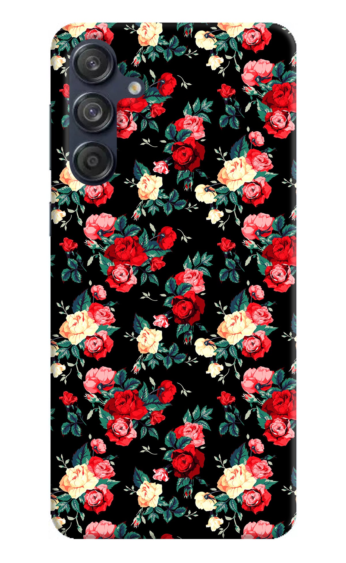 Rose Pattern Samsung M55 5G Back Cover