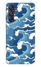 Blue Waves Samsung M55 5G Hard Case Back Cover by Casekaro