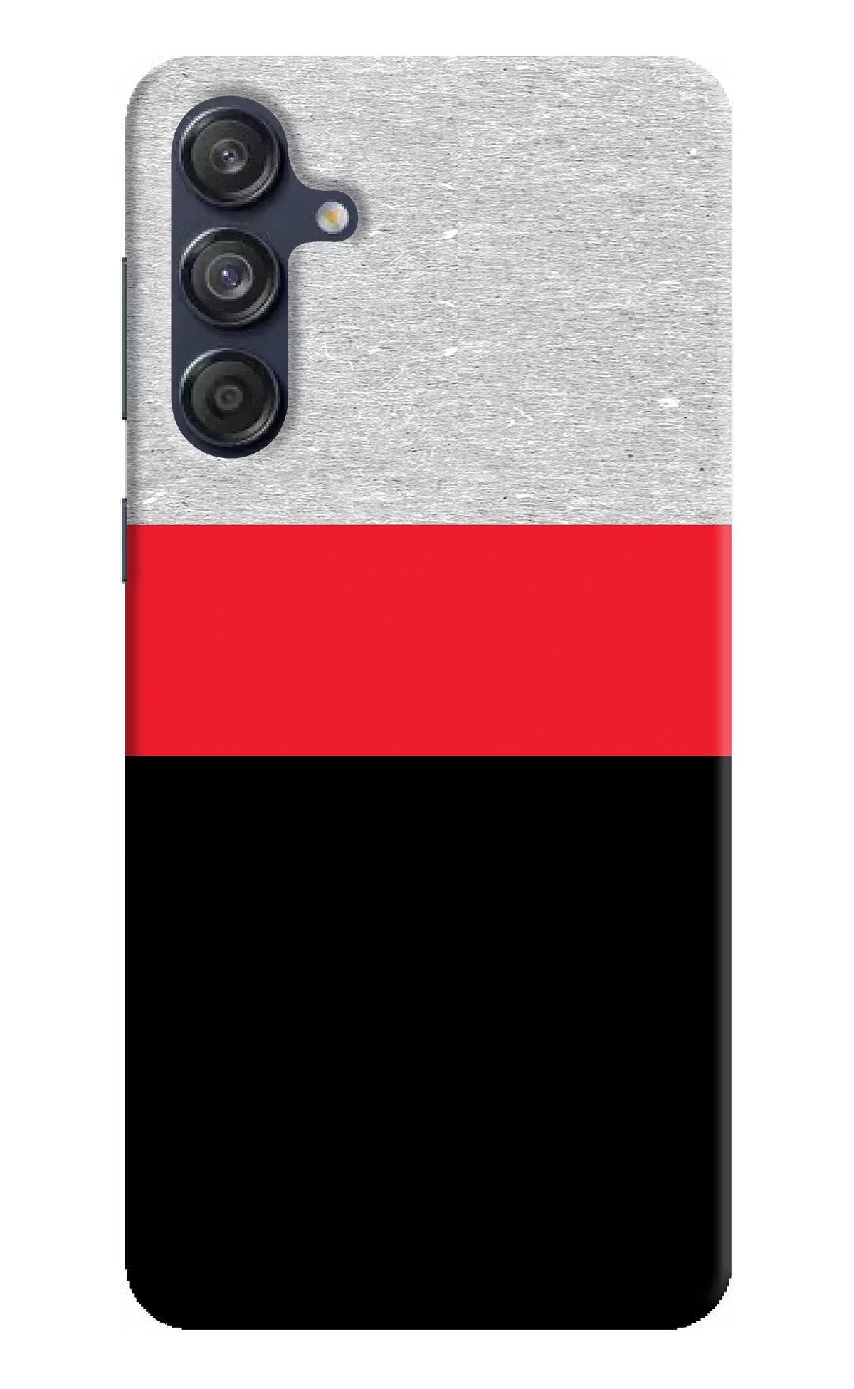 Tri Color Pattern Samsung M55 5G Hard Case Back Cover by Casekaro