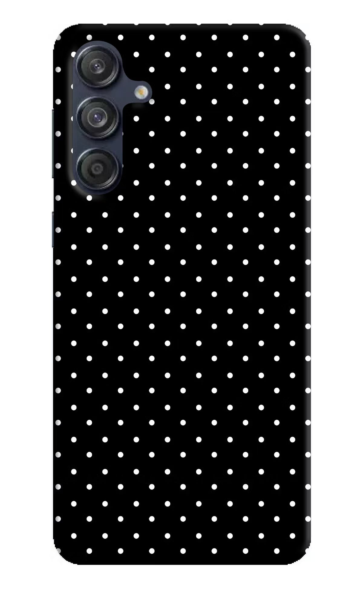 White Dots Samsung M55 5G Hard Case Back Cover by Casekaro