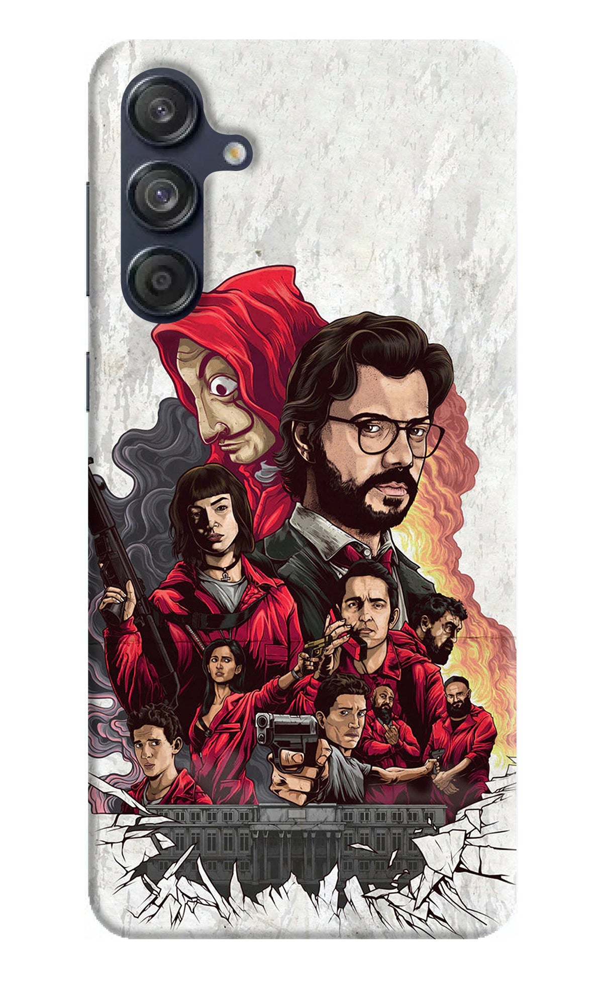 Money Heist Artwork Samsung M55 5G Back Cover