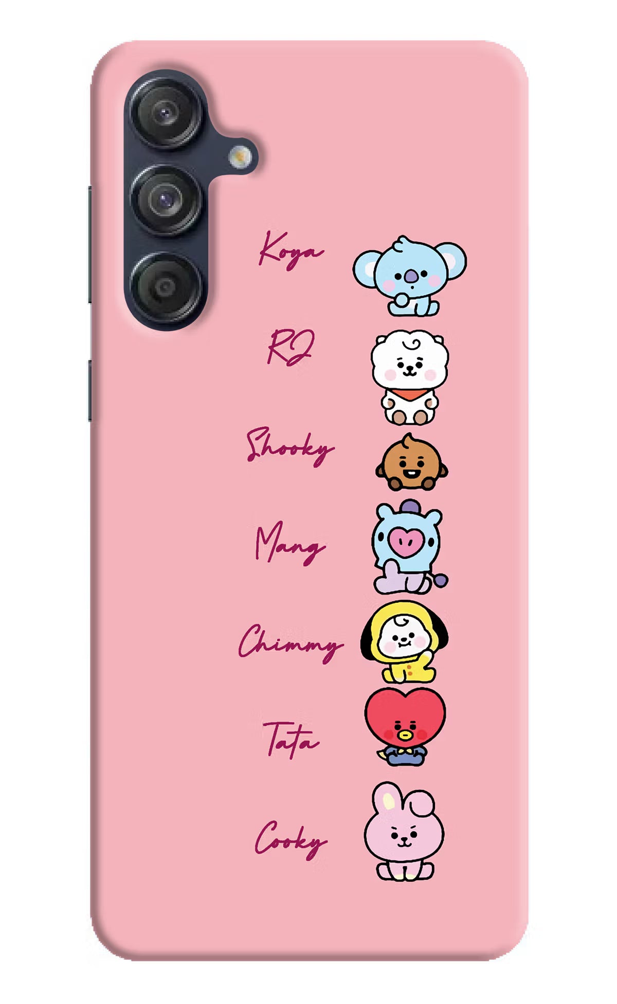 BTS names Samsung M55 5G Hard Case Back Cover by Casekaro