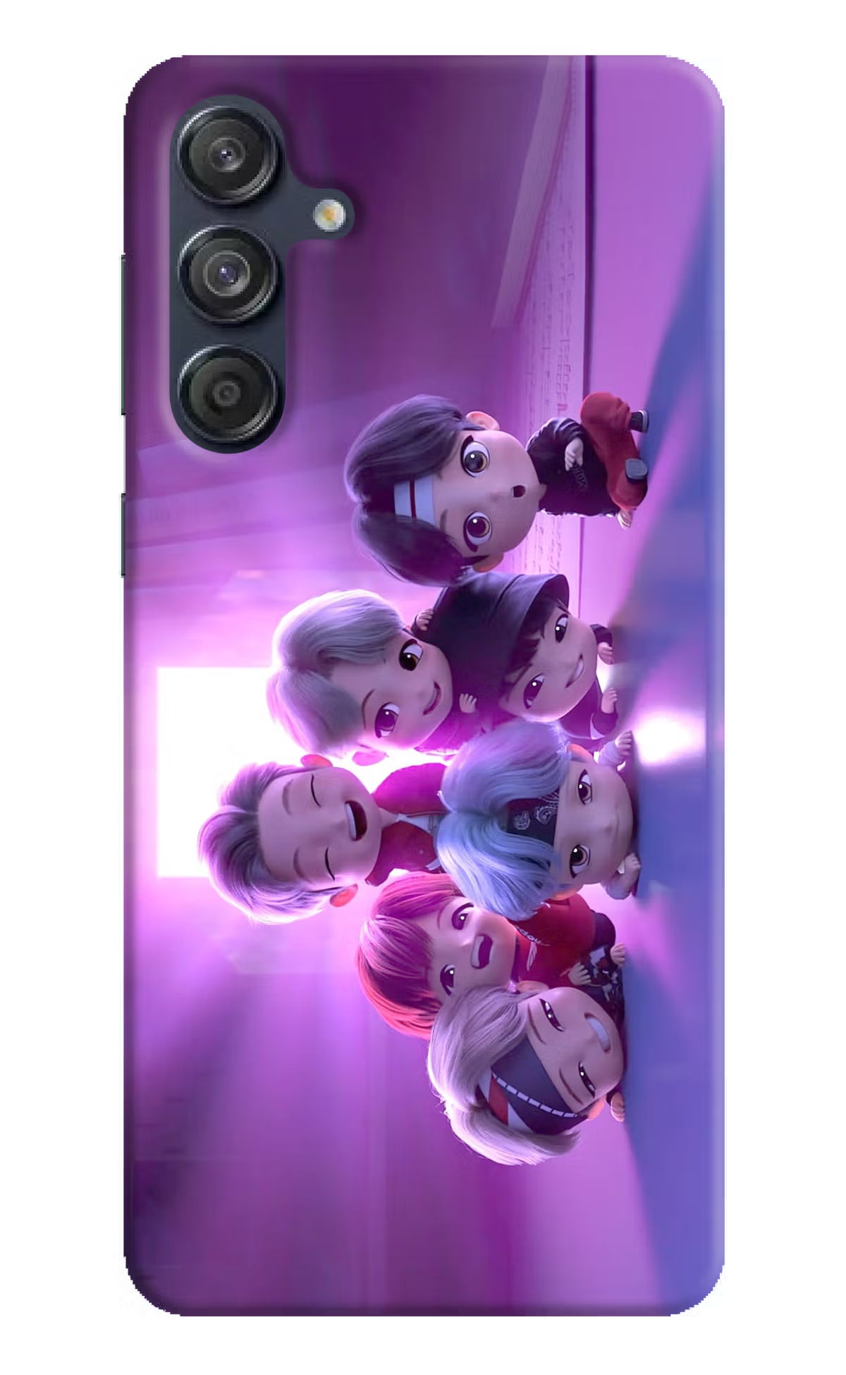 BTS Chibi Samsung M55 5G Hard Case Back Cover by Casekaro