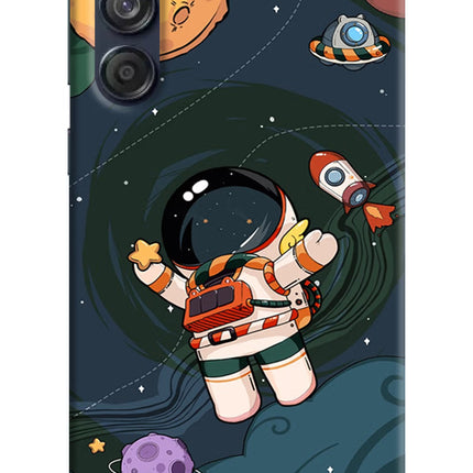 Cartoon Astronaut Samsung M55 5G Hard Case Back Cover by Casekaro