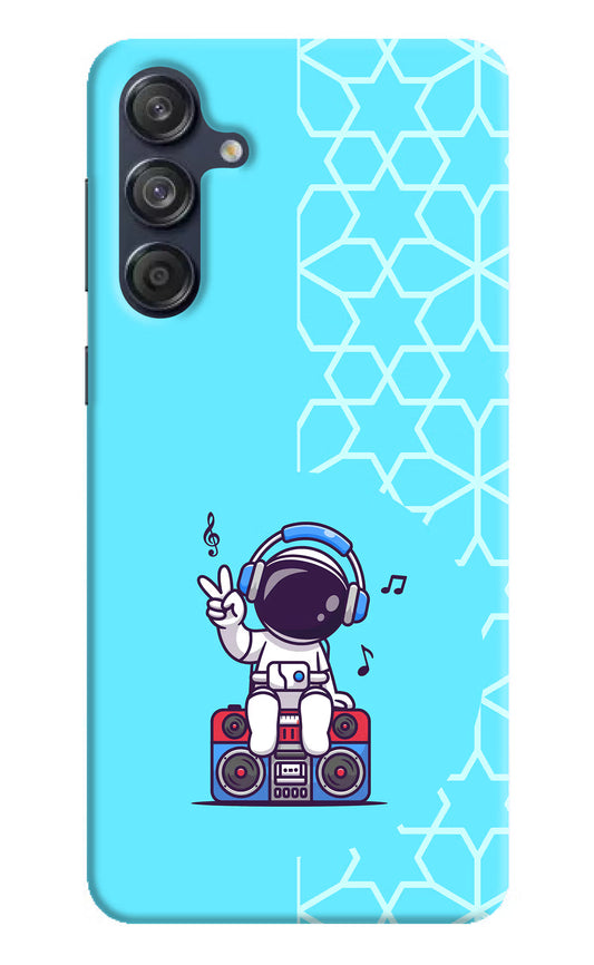 Cute Astronaut Chilling Samsung M55 5G Hard Case Back Cover by Casekaro
