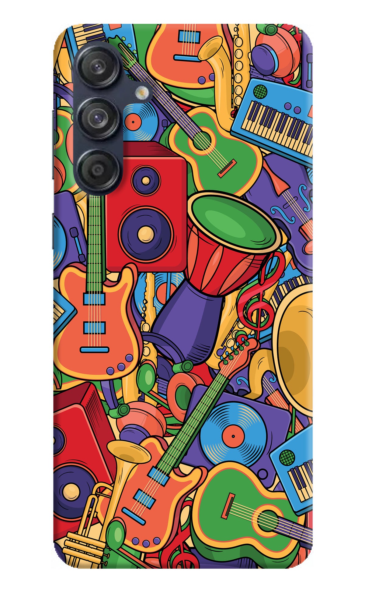 Music Instrument Doodle Samsung M55 5G Back Cover