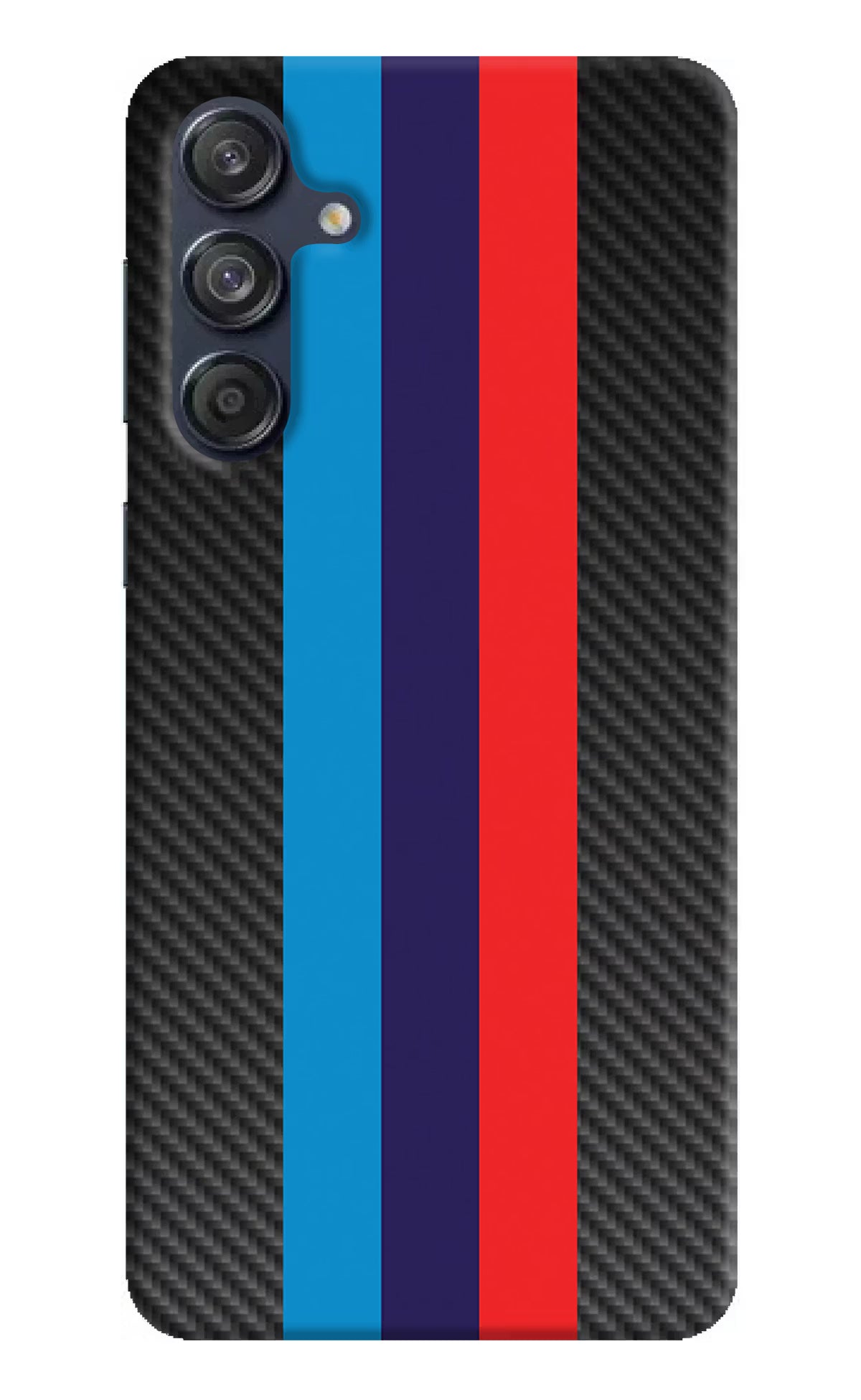 BMW Stripes Pattern Samsung M55 5G Hard Case Back Cover by Casekaro