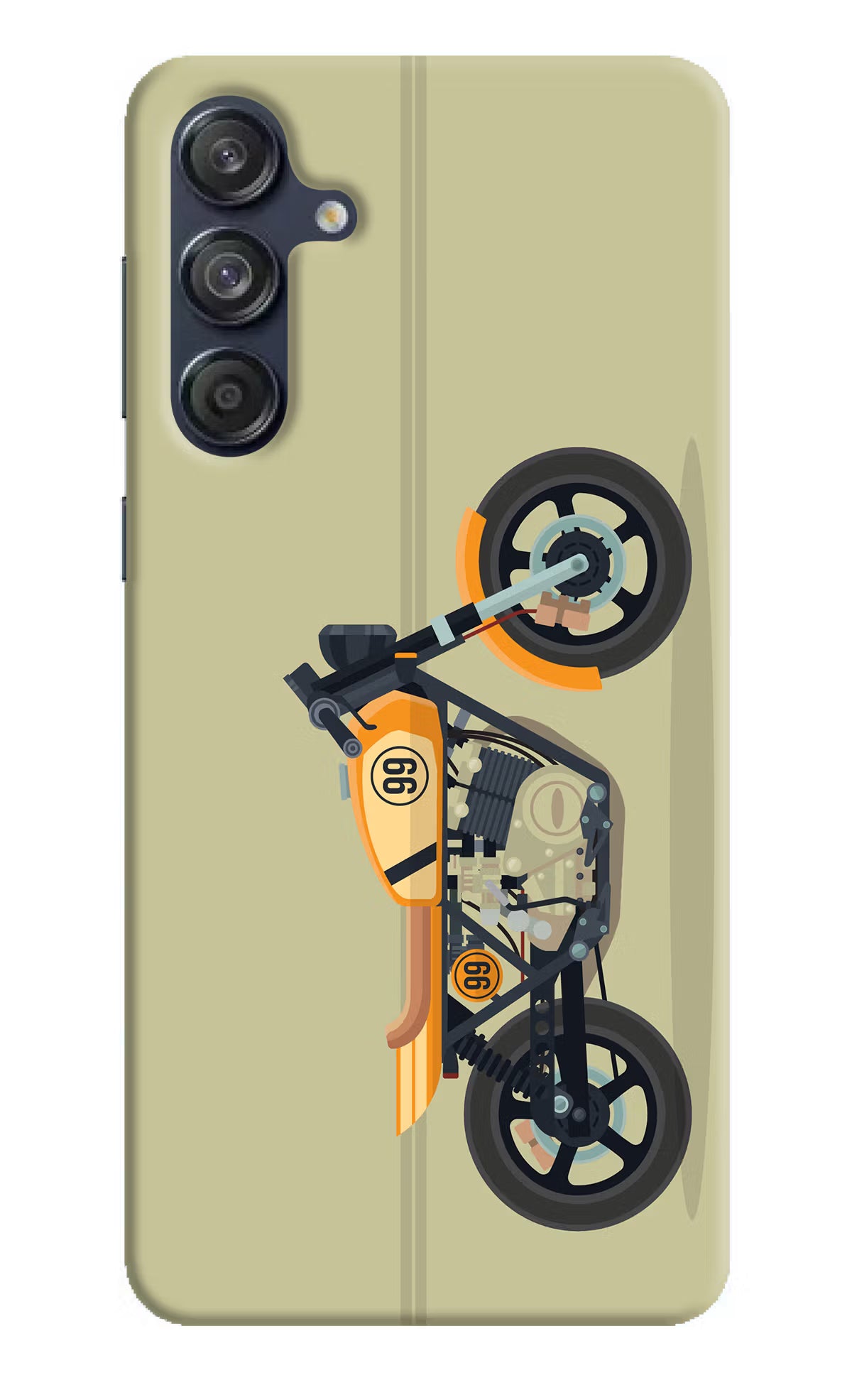 Vertical Speedster Samsung M55 5G Hard Case Back Cover by Casekaro