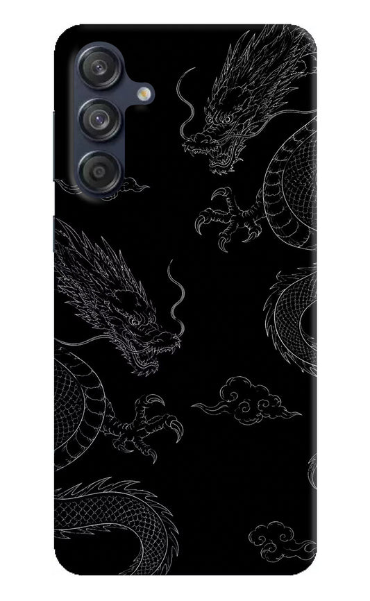 Twin Dragons Samsung M55 5G Hard Case Back Cover by Casekaro