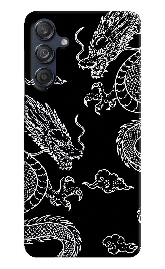 Twin Dragons Samsung M55 5G Hard Case Back Cover by Casekaro