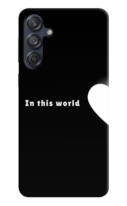 This World Samsung M55 5G Hard Case Back Cover by Casekaro