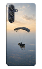 Skydiving Cow Samsung M55 5G Hard Case Back Cover by Casekaro