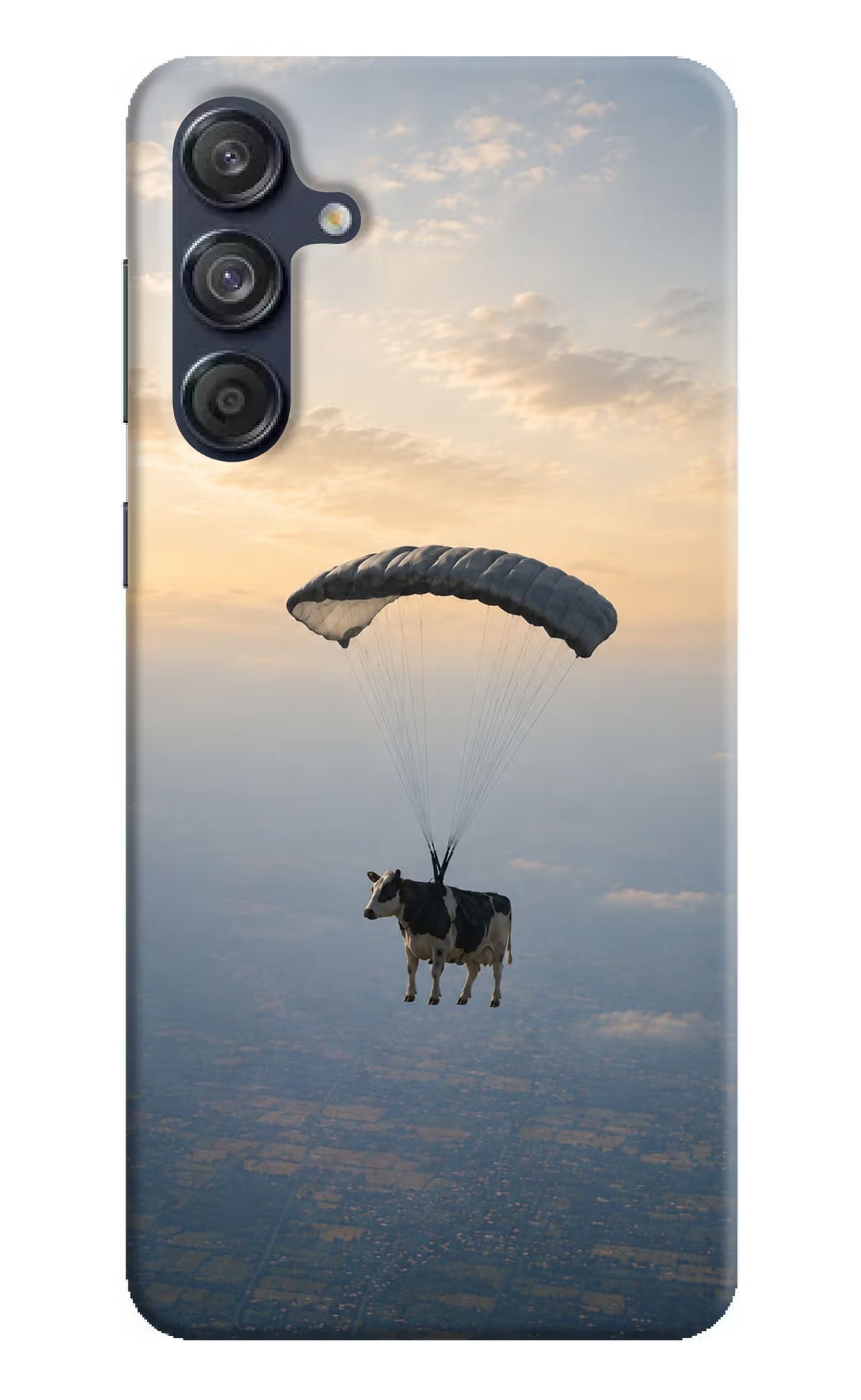 Skydiving Cow Samsung M55 5G Back Cover