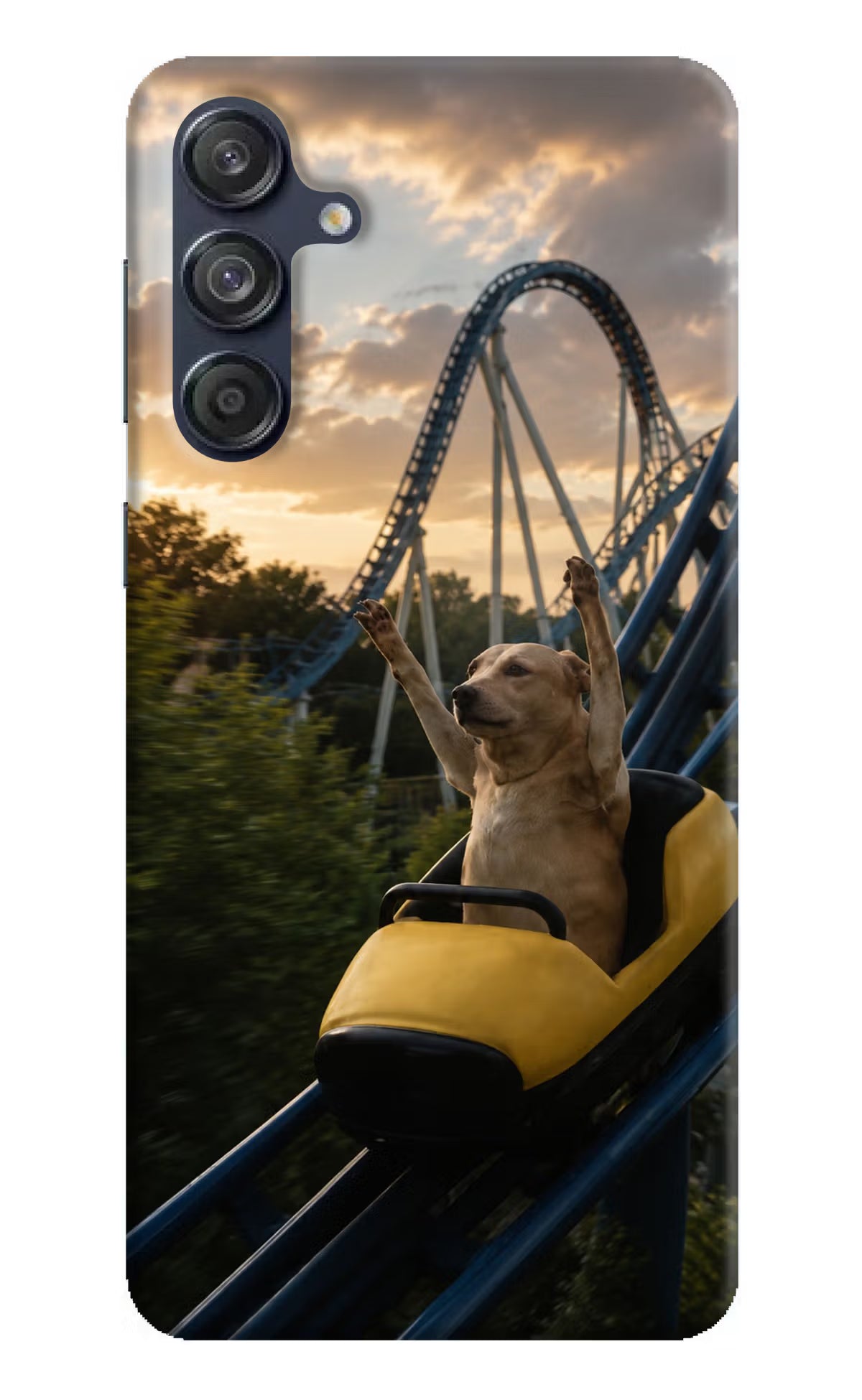 Rollercoaster Dog Samsung M55 5G Back Cover