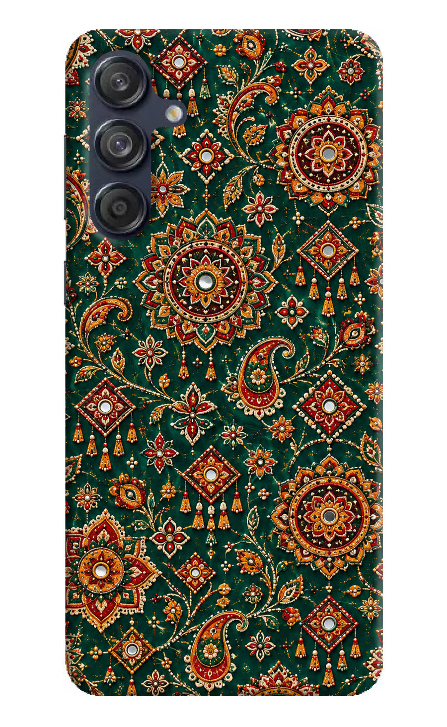 Green Pataka Samsung M55 5G Back Cover, Hard case