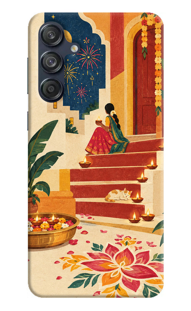 Diwali Rangoli Samsung M55 5G Hard Case Back Cover by Casekaro