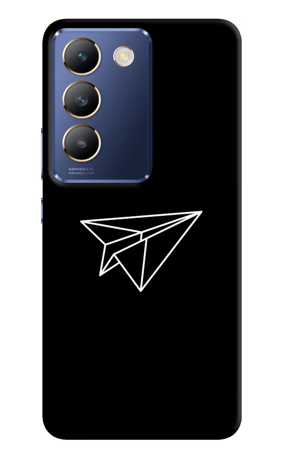 Paper Plane White Vivo Y200E 5G/T3 5G Hard Case Back Cover by Casekaro