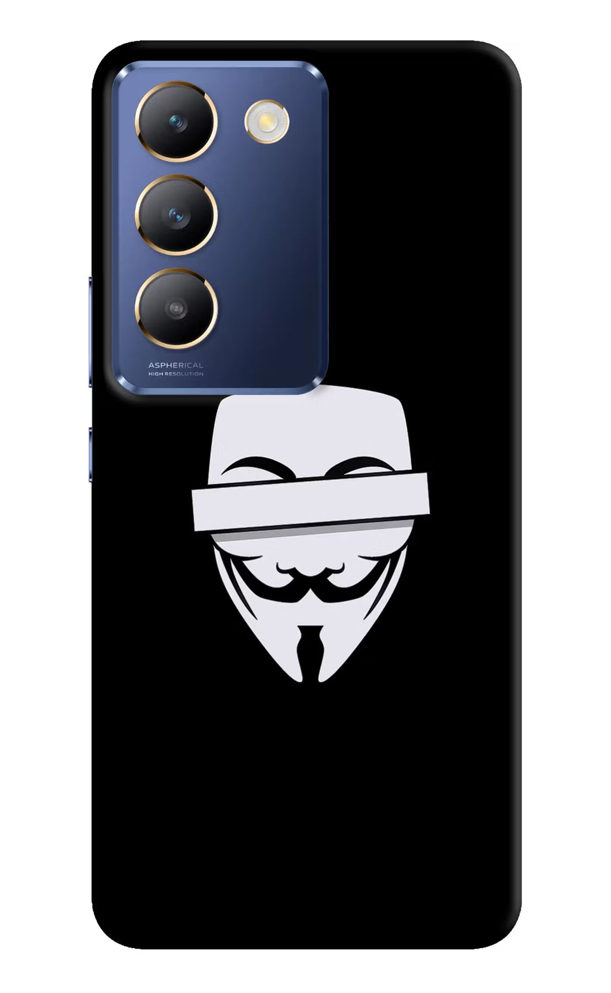 Anonymous Face Vivo Y200E 5G/T3 5G Hard Case Back Cover by Casekaro