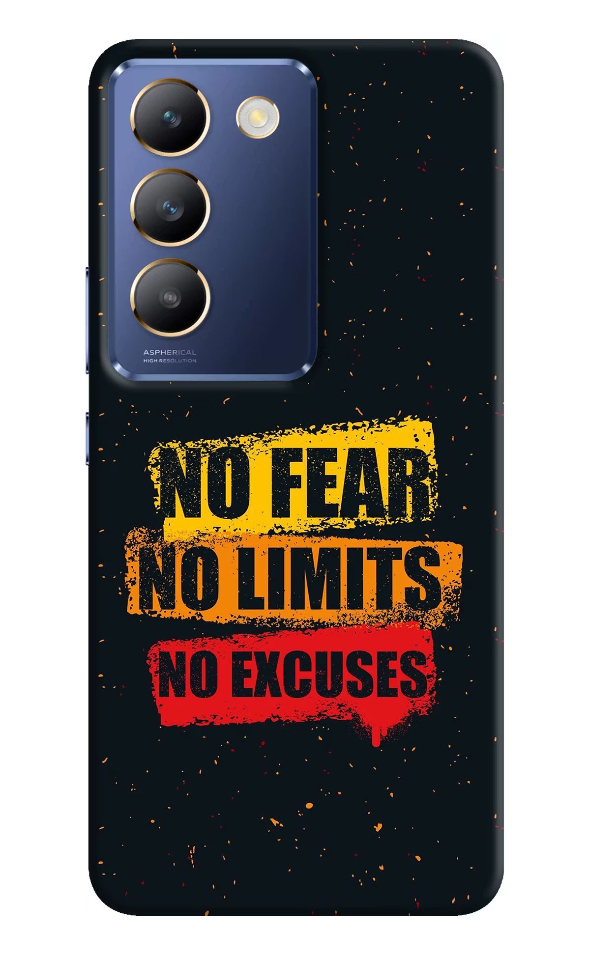 No Fear No Limits No Excuse Vivo Y200E 5G/T3 5G Hard Case Back Cover by Casekaro
